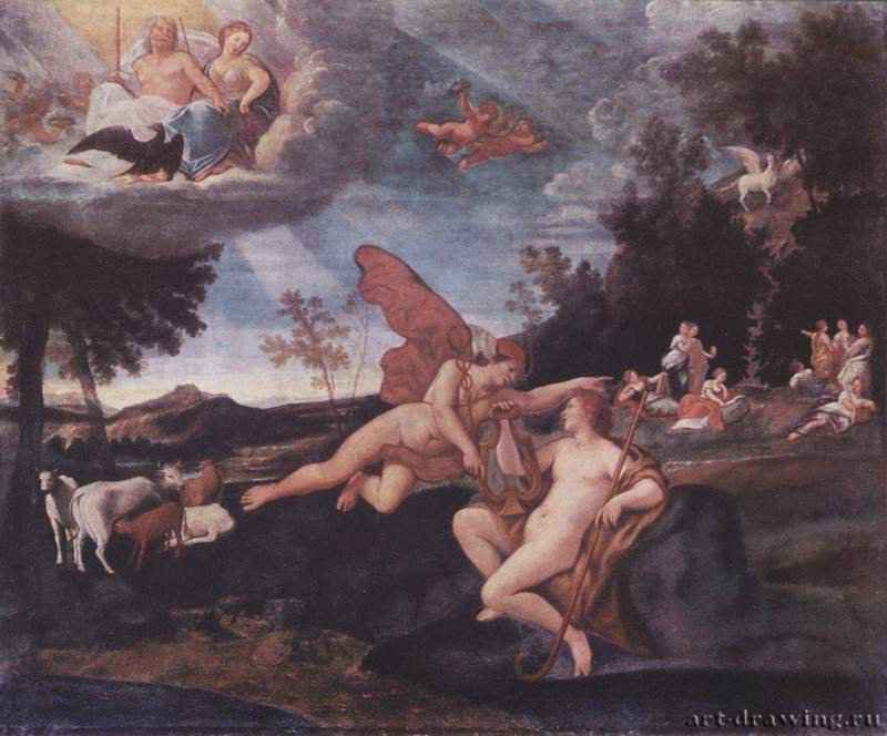 Меркурий и Аполлон. 1623 - 1625 - Mercury and Apollo. 1623 - 1625
78 x 92 смХолстБароккоИталияРим. Национальная галерея, Палаццо БарбериниБолонская школа